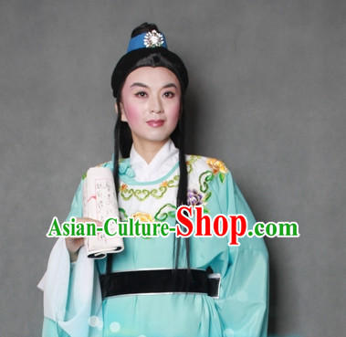 Chinese Style Beijing Opera Costumes and Hair Accessory for Men