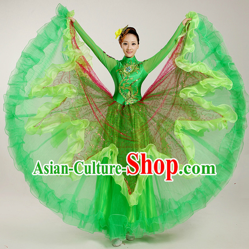 Chinese Folk Dance Costume Complete Set for Women
