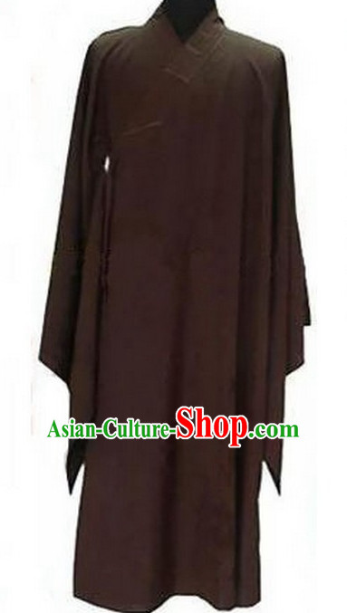 Traditional Chinese Brown Taoist Long Robe