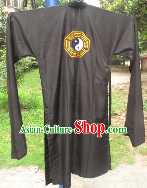 Chinese Black Wudang Mountain Taoist Robe for Men