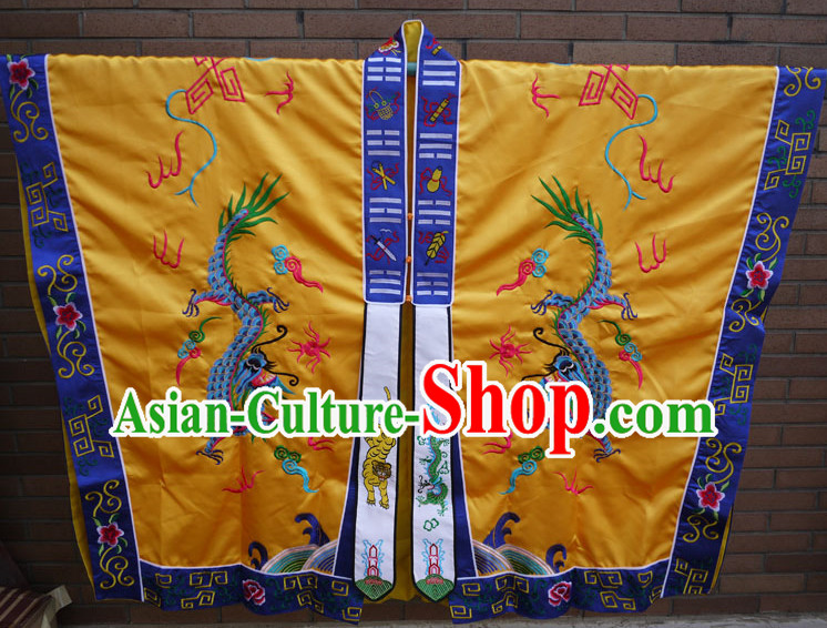 China Yellow Wudang Mountain Taoist Robe Complete Set for Men