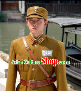 China Kuomintang Military Officier Uniform and Hat Complete Set for Men