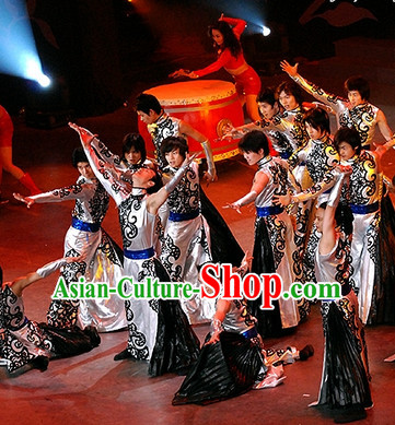 China Traditional National Drum Player Dancewear Suit for Men