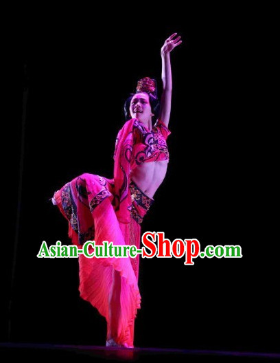 Traditional Chinese Ancient Palace Dance Costumes Complete Set for Women
