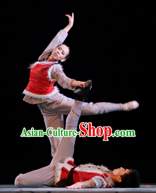 Chinese Red Army Dancewear Costumes Complete Set for Men or Women Women