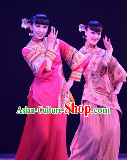 Chinese Minguo Lady Dance Costumes Complete Set for Women