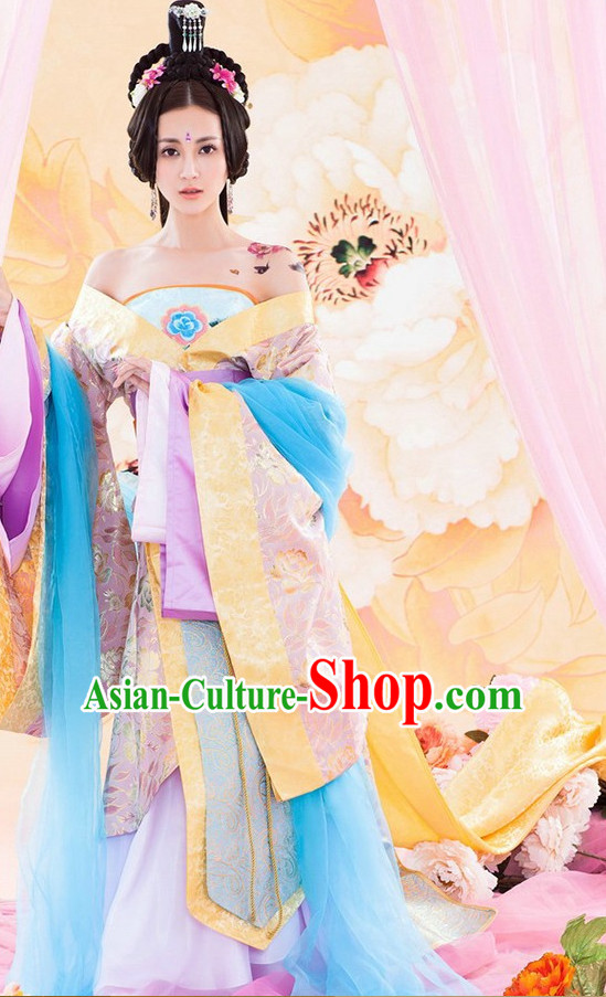 Traditional Chinese Ancient Sexy Hanfu Costumes Complete Set for Women