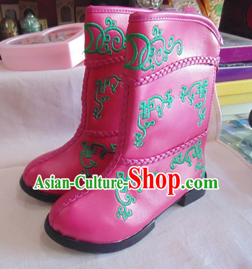 Traditional Mongolian Boots for Kids
