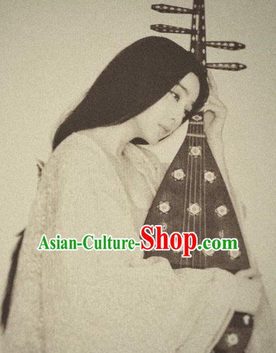 Handmade Chinese Guzhuang Long Black Wigs for Women