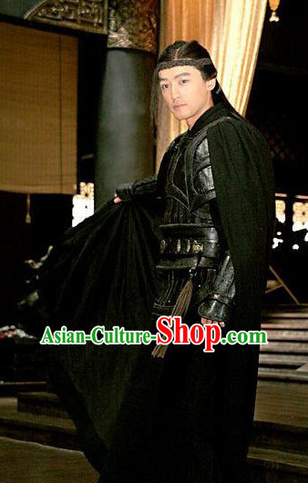 Traditional Chinese Ancient Warrior Costumes Complete Set for Men