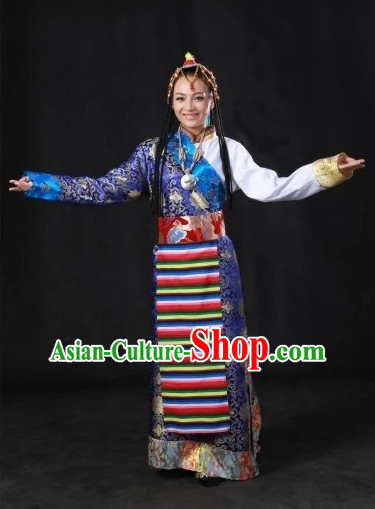Traditional Chinese Tibetan Clothing Complete Set for Women