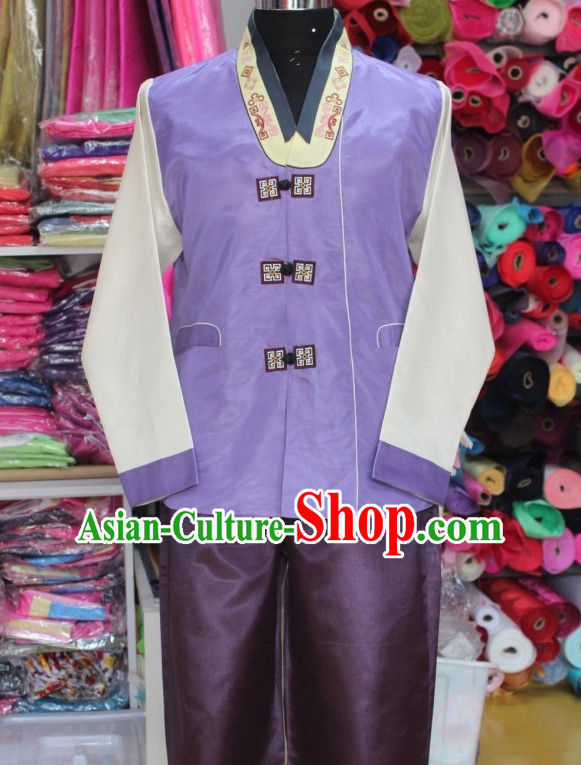 Asia Fashion Korean Jacket and Pants Hanbok Suit for Men