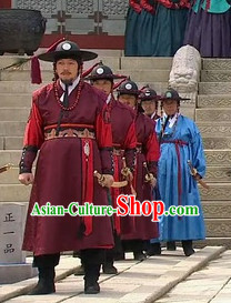 Ancient Korean Bodyguard Costume and Hat Complete Set