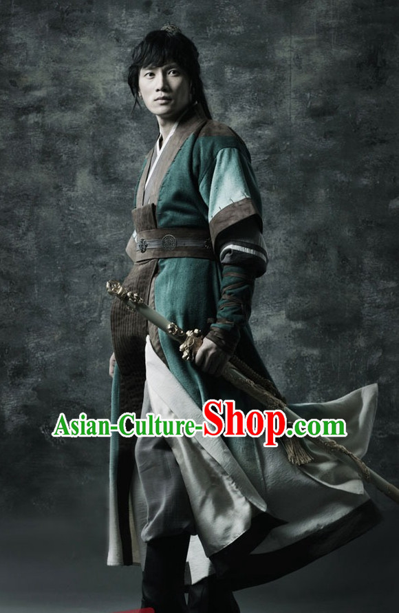 Ancient Korean General Costume and Hat Complete Set