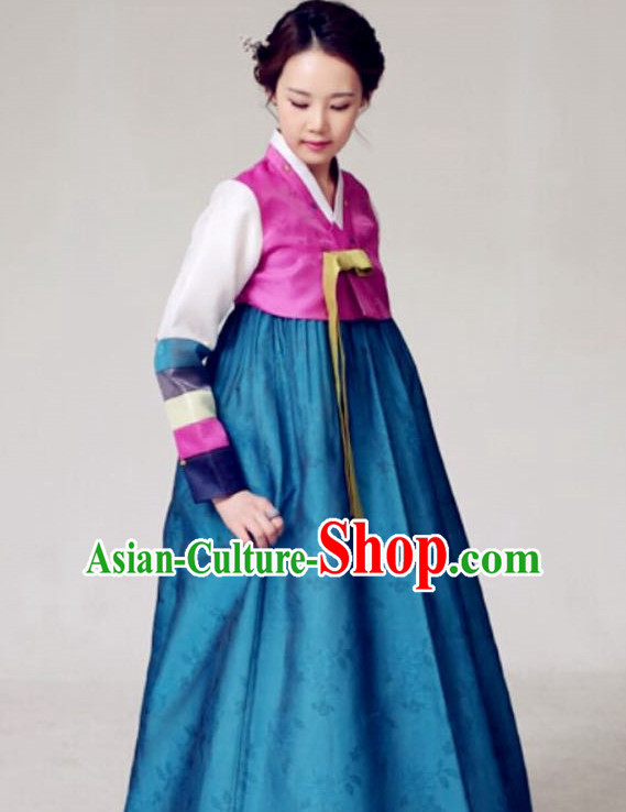 Korean Classicial Fashion Hanbok Dresses Complete Set for Women