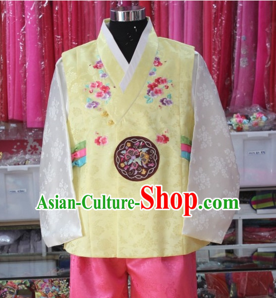 Top Korean Fashion Hanbok Blouse and Pant Complete Set for Men