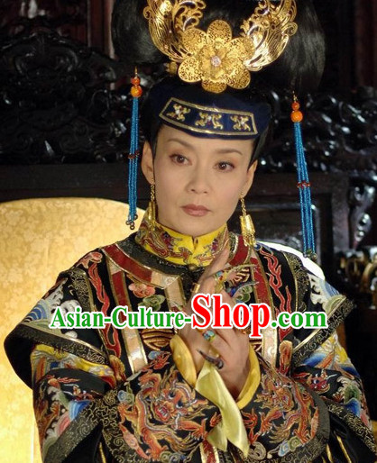 Qing Queen Dresses and Headwear