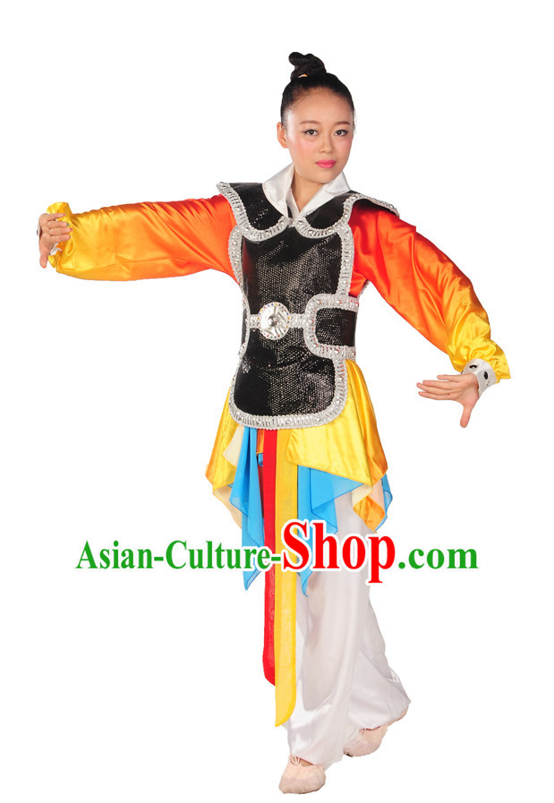 China Classic Heroine Armor Style Dance Costume