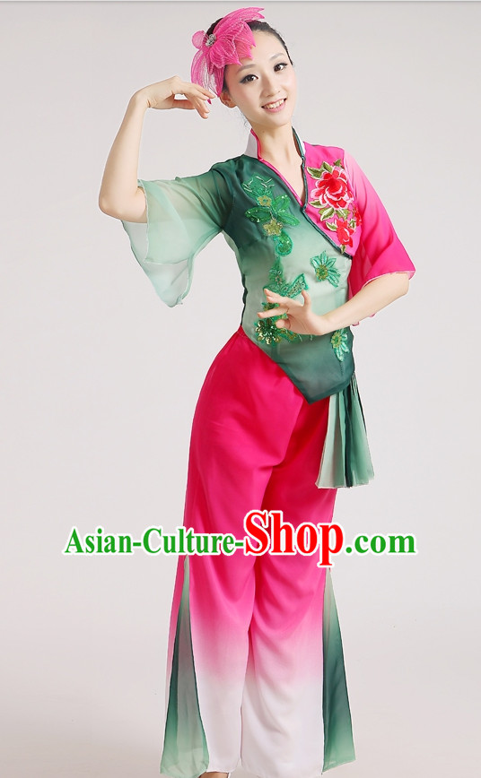 Chinese Competition Fan Dance Costumes for Women