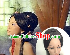 Chinese Tang Dynasty Princess Lady Hair extensions Wigs Fascinators Toupee Long Wigs Hair Pieces