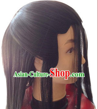 Chinese Ancient Male Yang Guo Black Long Wig