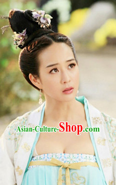 Chinese Tang Queen Wigs and Hair Jewelry Set