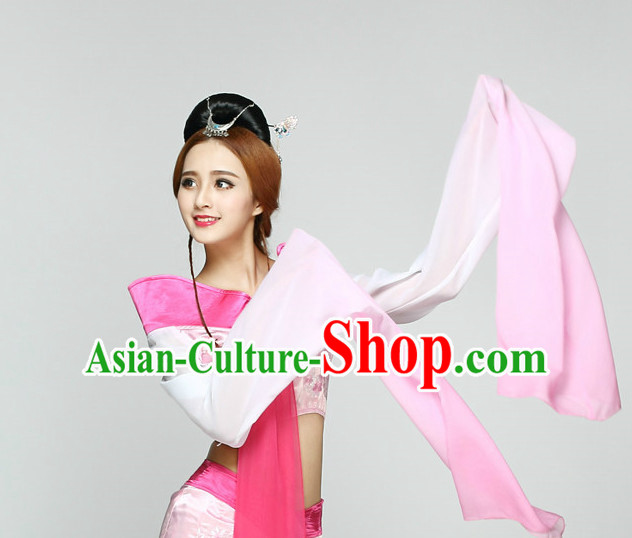 Pnik Long Sleeves Chinese Classical Quality Dance Costumes and Headdress Complete Set for Women