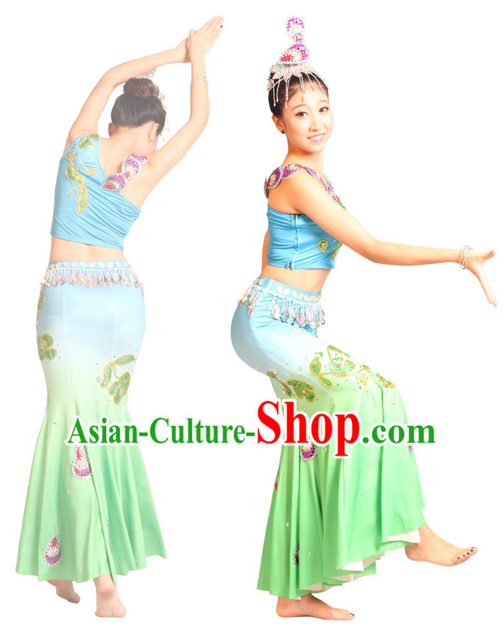 Chinese Teenagers Dai Dance Uniform for Competition