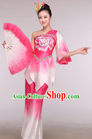 Chinese Classical Competition Fan Dance Costume Group Dancing Costumes for Women