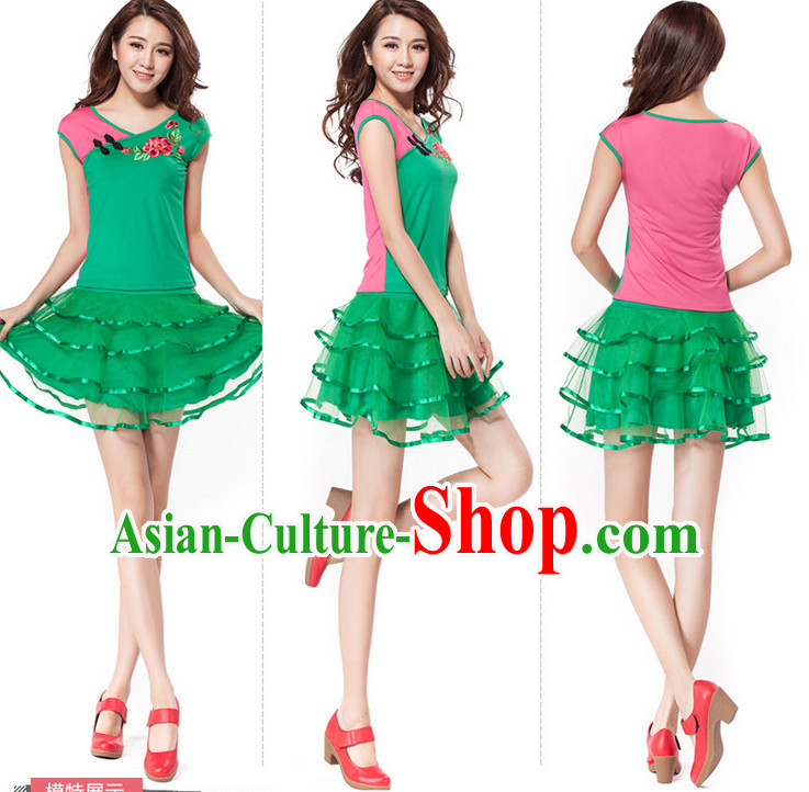 China Style Modern Dance Costume Ideas Dancewear Supply Dance Wear Dance Clothes Suit