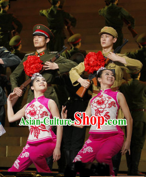 Chinese Red Army Dance Costume for Women