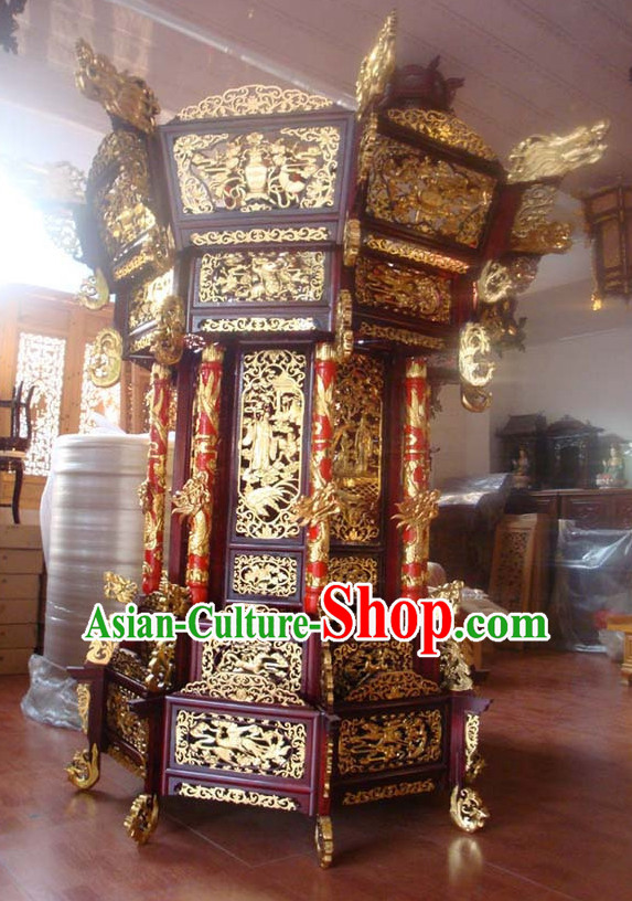 Golden Dragon Chinese Classical Handmade and Carved Emperor Living Room Hanging Palace Lantern