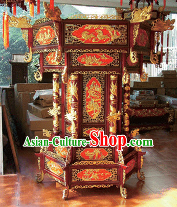 2 Meters High Red Golden Dragon Chinese Classical Handmade and Carved Hanging Palace Lantern