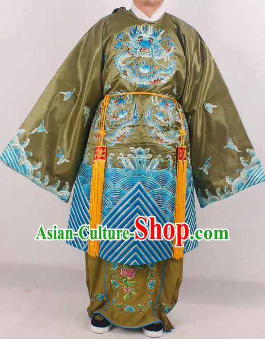 Traditional Chinese Opera Stage Performance Queen Embroidered Dragon Costumes