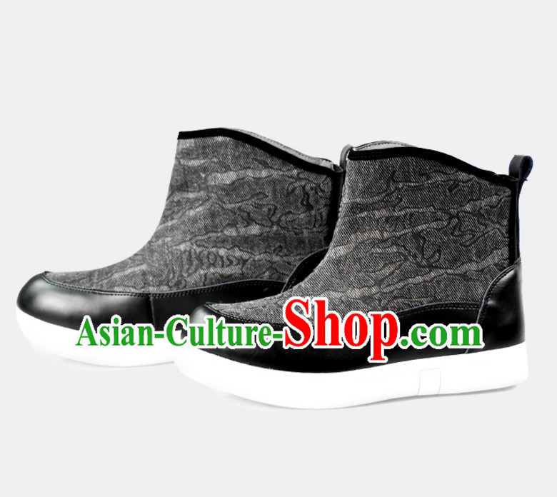 Traditional Chinese Style Handmade Boots for Men