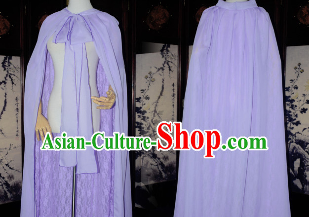 Light Purple Traditional Chinese Classical Mantle Cape