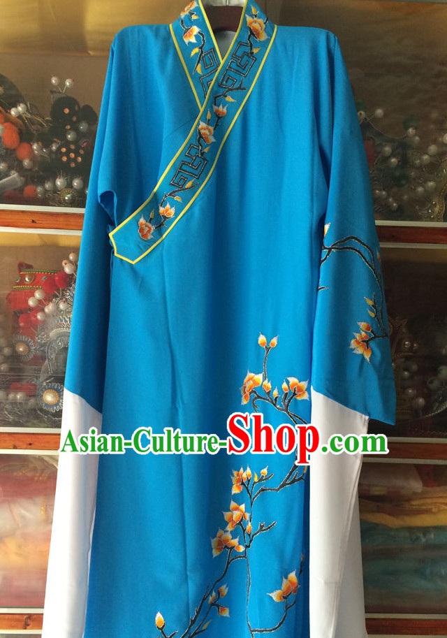 Ancient Chinese Opera Embroidered Scholar Costumes Complete Set for Men