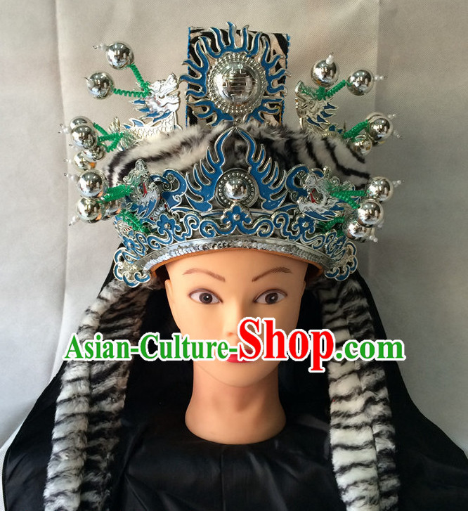Traditional Chinese Classical Opera Ethnic General Hat for Men