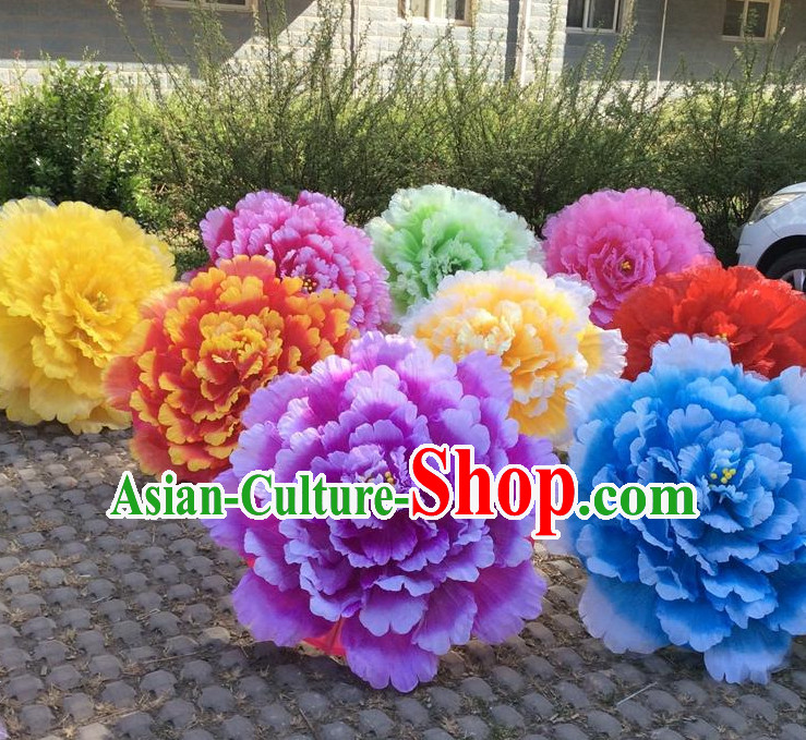 31.5 Inches Professional Stage Performance Large Peony Flower Umbrella
