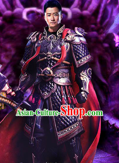Chinese Ancient General Armor Clothing Complete Set for Men