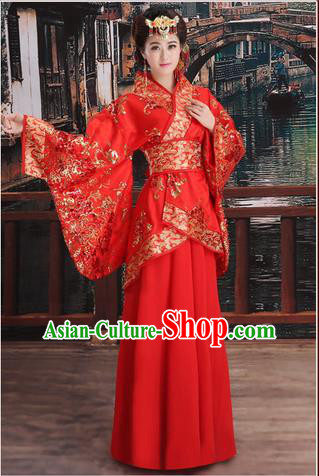 Ancient Chinese Palace Empress Costumes Complete Set, Han Dynasty, Ancient Palace Princess, Hanfu, Wedding Dress Suits For Women