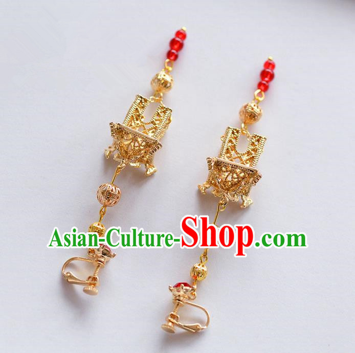 Chinese Ancient Style Hair Jewelry Accessories, Earring, Hanfu Xiuhe Suits Wedding Bride Earrings for Women