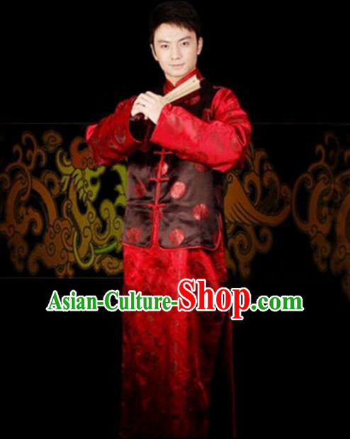 Chinese Wedding Dress Groom Full Attire Traditional Costumes Ancient Men Dress Complete Set
