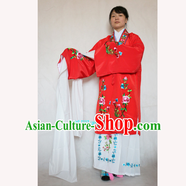 Ancient Peking Opera Costume Drama Women Wearing Yueju Opera Drama Miss Dance Costumes Huadan Long Sleeve Costumes For Women