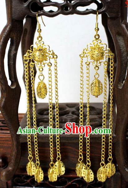 Ancient Chinese Style Imperial Palace Empress Queen Wedding Earrings For Women