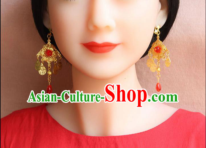 Ancient Chinese Style Imperial Palace Empress, Queen Wedding Earrings For Women