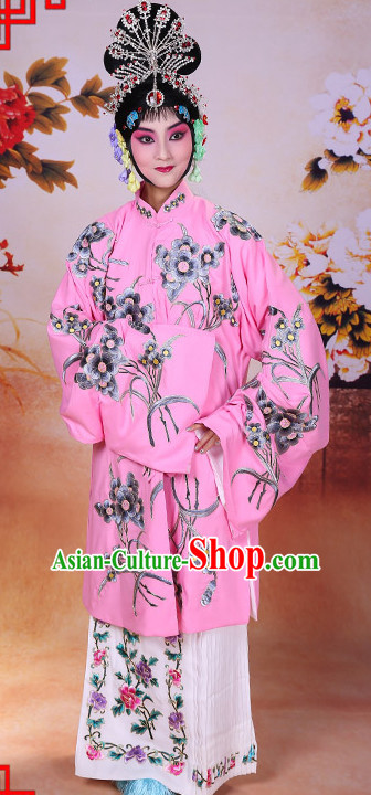 Top Traditional Chinese Beijing Opera Embroidered Long Robe Water Sleeves Costumes