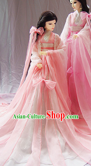 Ancient Chinese Pink Princess Costumes Complete Set for Women