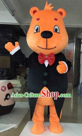 Free Design Professional Custom Made Mascot Costume Customized Mascots Costumes Bear Gentleman Mascot Costumes