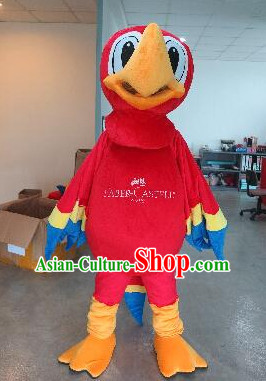 Professional Custom Made Mascot Uniforms Mascot Outfits Customized Walking Bird Parrot Mascot Costumes